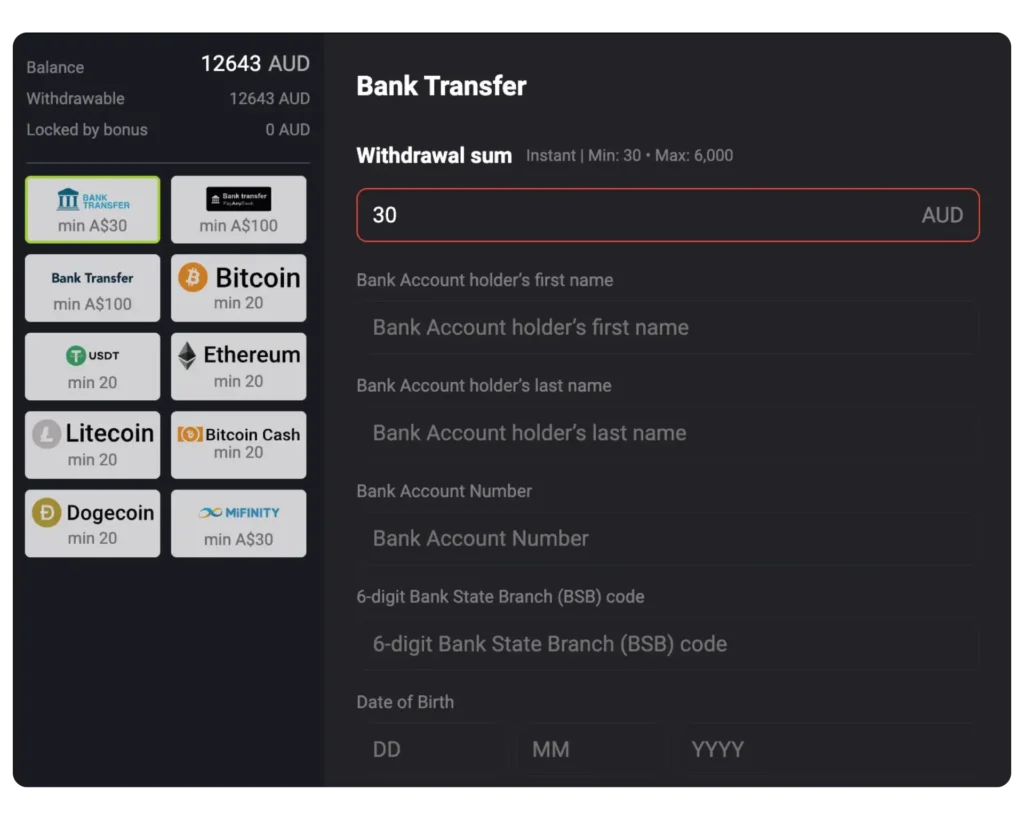 mateslots withdrawal